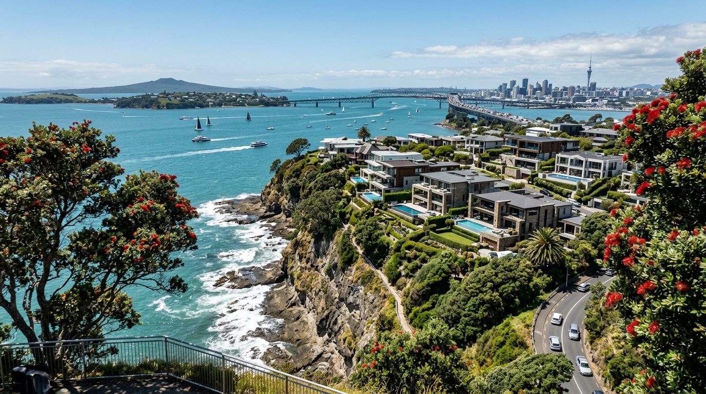 Auckland coastal cliffside