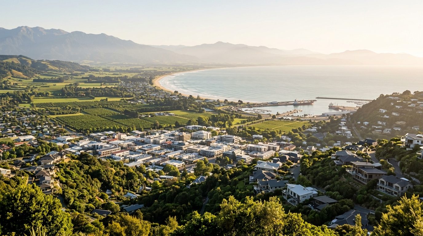 Nelson city panoramic view